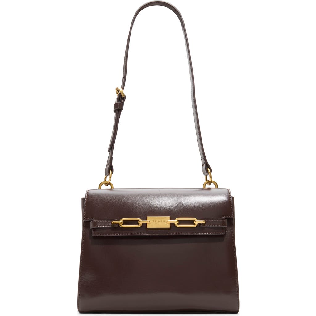 Ted Baker London Judy Leather Shoulder Bag In Brown