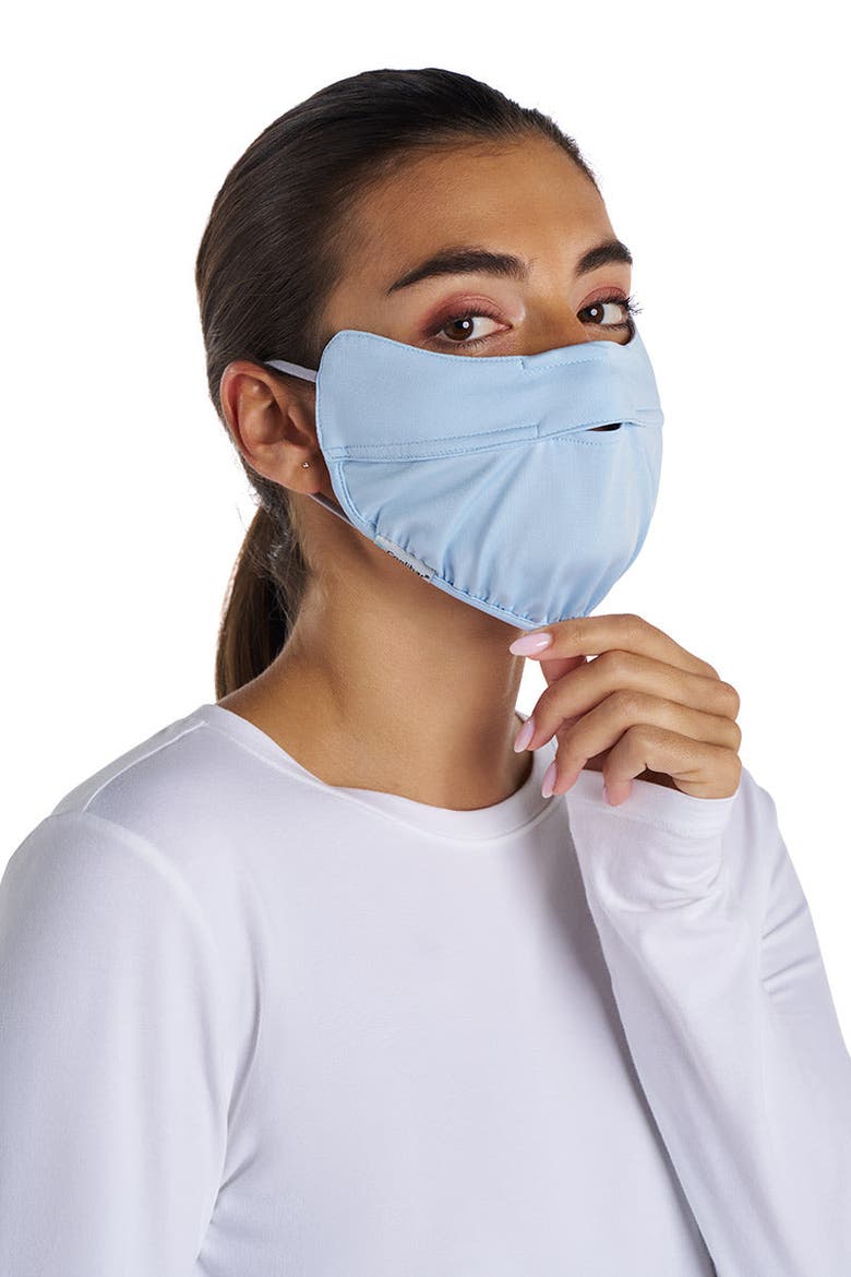 Zenith UV Face Mask with Adjustable Features, UPF 50+ Sun Protection, Main, color, Light Blue