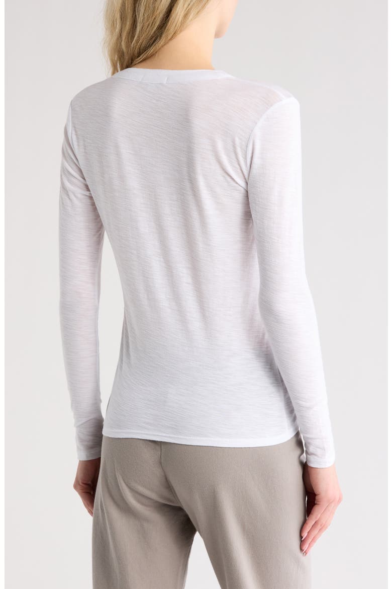 Long Sleeve Slub Jersey Henley, Alternate, color, WHITE