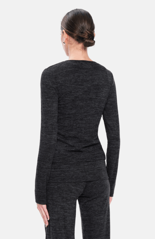 Ow Collection Nita Knit Cardigan In Gray