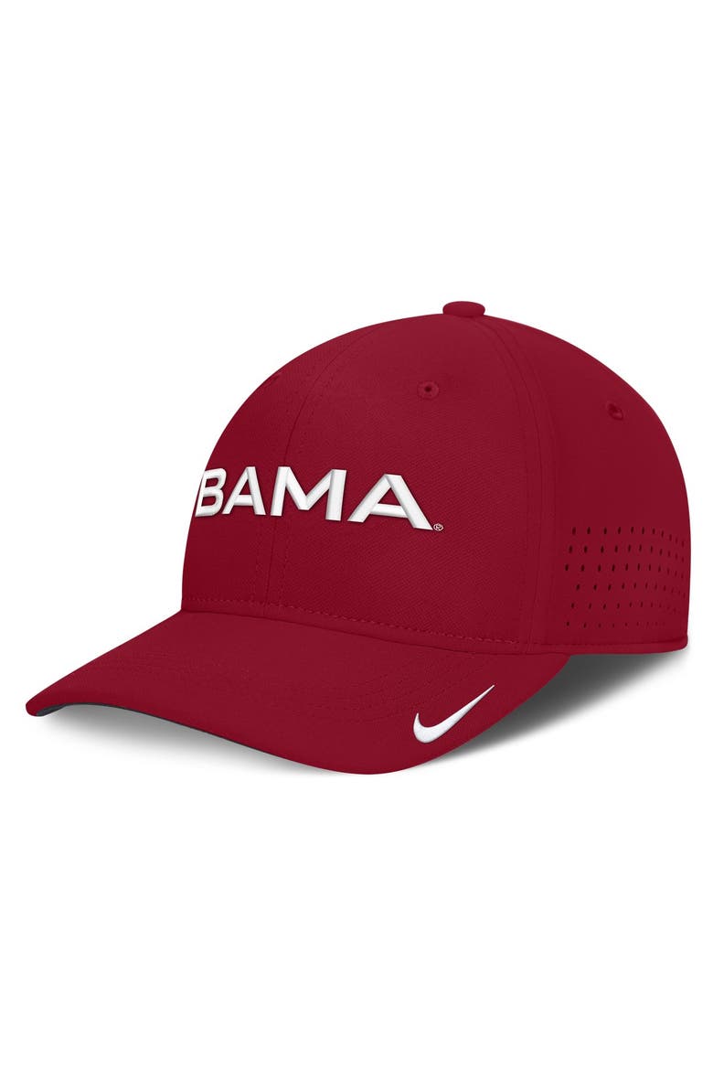 Men's Nike Crimson Alabama Crimson Tide Gameday Aerobill Swooshflex Dri-FIT Hat, Main, color, Crimson