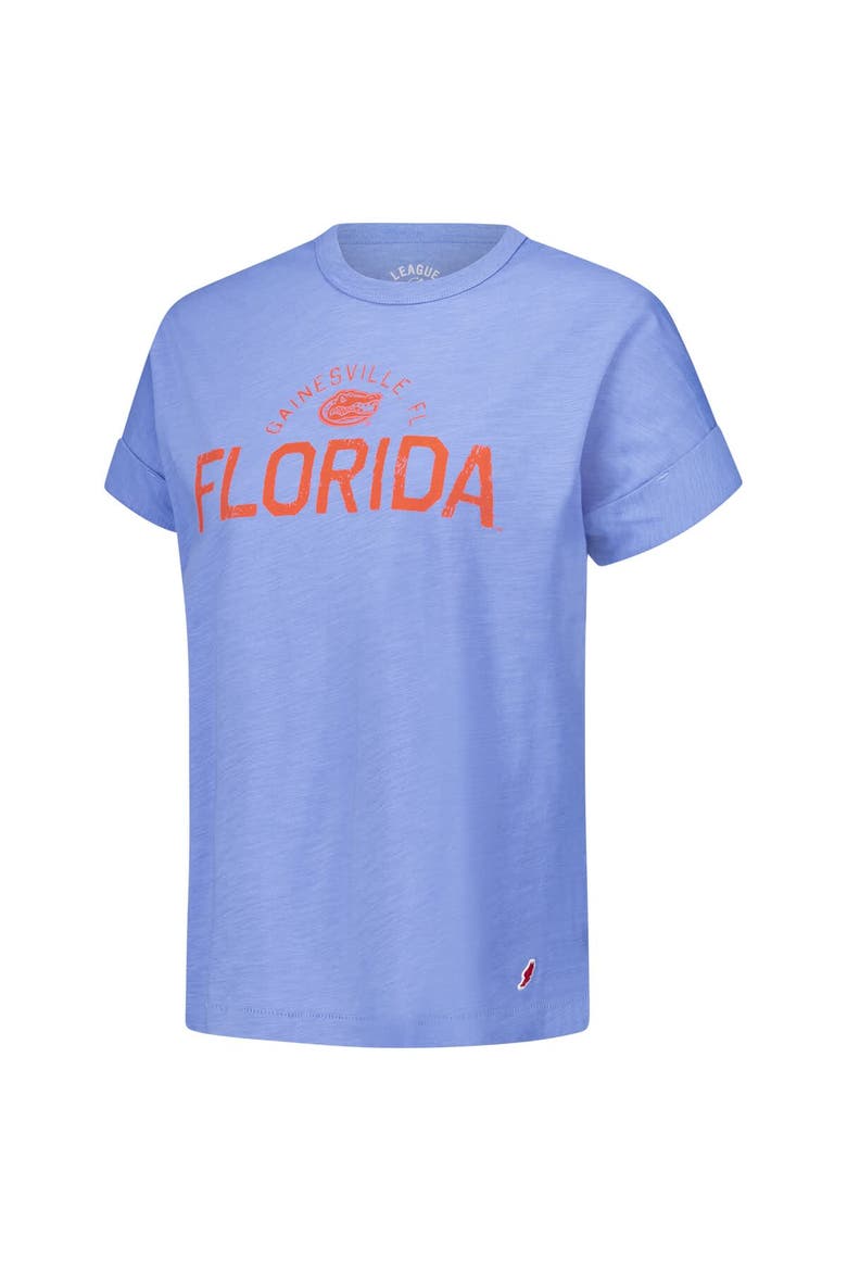Women's League Collegiate Wear Royal Florida Gators Slub Rolled Cuff T-Shirt, Alternate, color, Royal