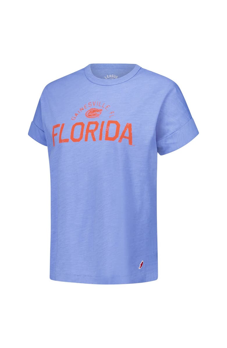 LEAGUE COLLEGIATE WEAR Women's League Collegiate Wear Royal Florida Gators Slub Rolled Cuff T-Shirt, Alternate, color, Royal