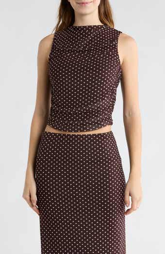 Leith Ruched Mesh Tank