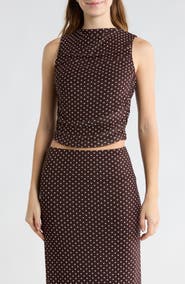 Leith Ruched Mesh Tank