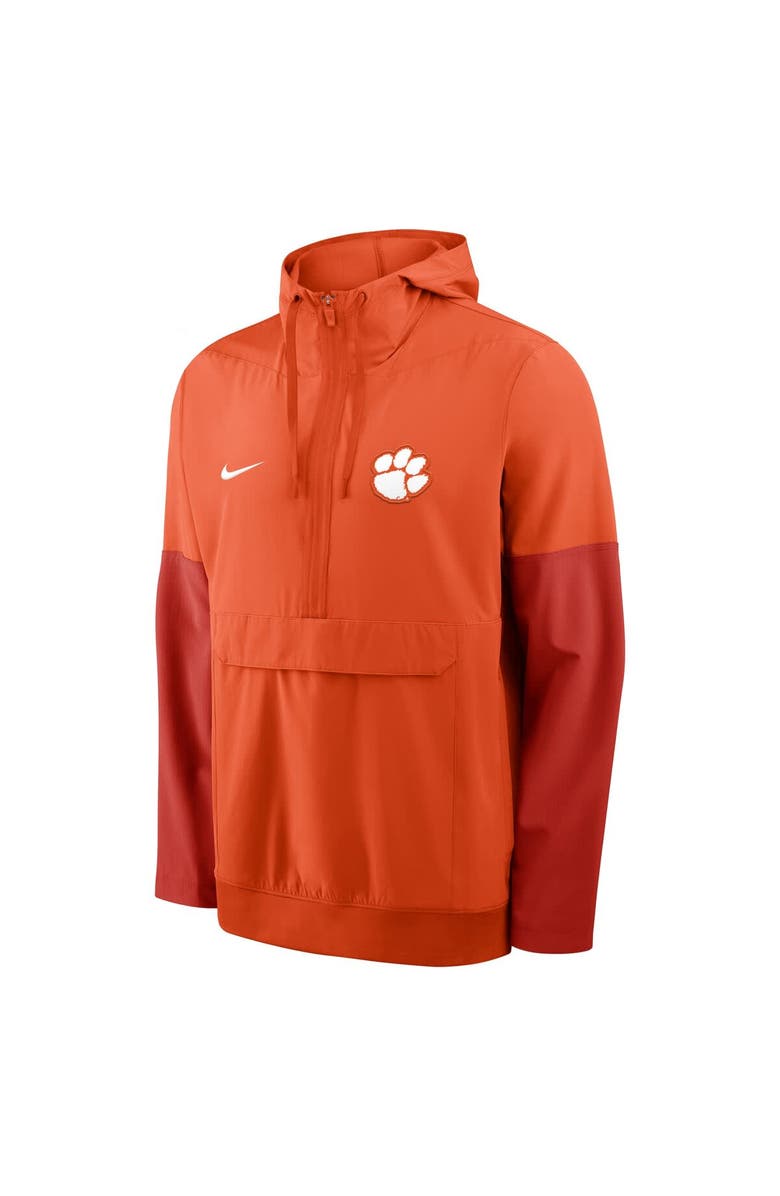 Nike Men's Nike Orange Clemson Tigers Anorak Half-Zip Hoodie Jacket, Alternate, color, Orange