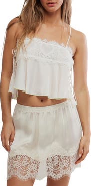 Free People Sweet Love Crop Pajama Camisole