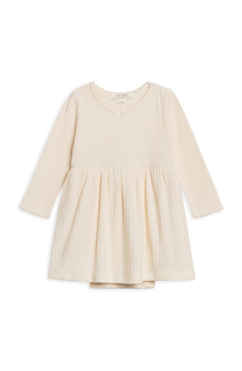 Kendi Willa Pointelle Bodysuit Dress, Alternate, color,