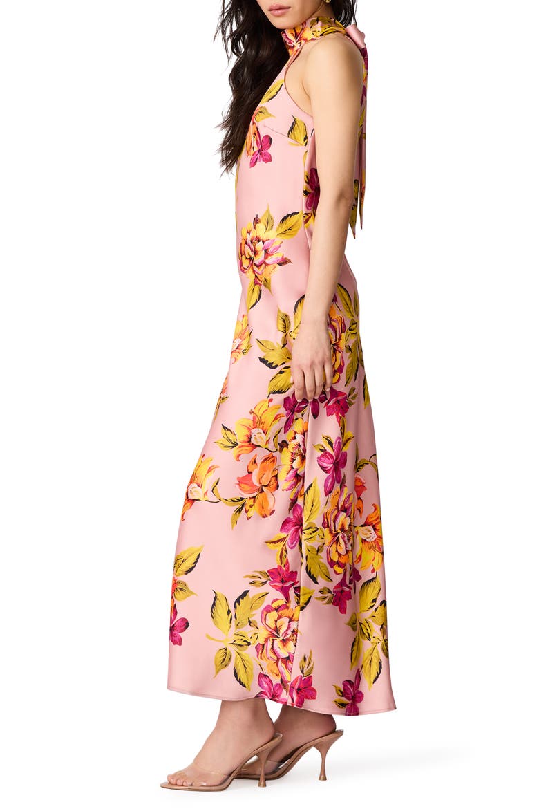 Lara Floral Halter Neck Midi Dress, Alternate, color, TROPICAL BREEZE