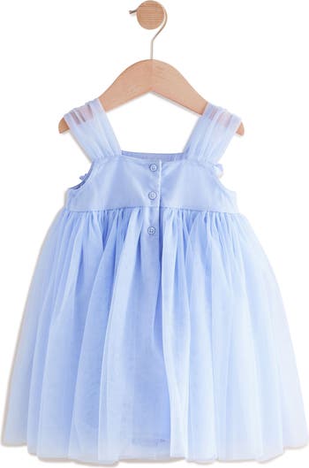 Kids' Floral Appliqué Tulle Dress