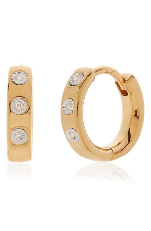 Fiji Diamond Huggie Hoop Earrings (Online Trunk Show)