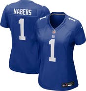 Nike Women's Nike Malik Nabers  Royal New York Giants Game Jersey