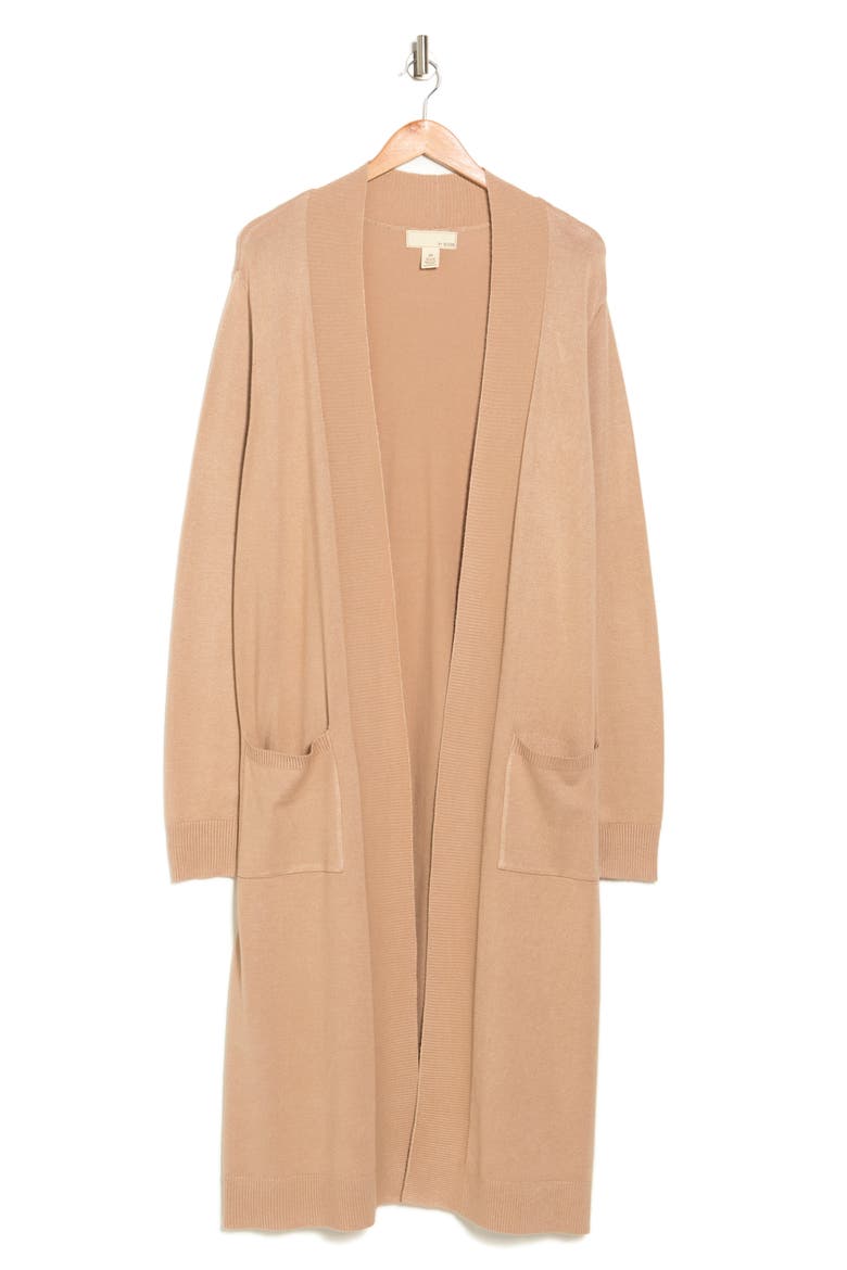 Tribeca Longline Cardigan, Alternate, color, CAMEL