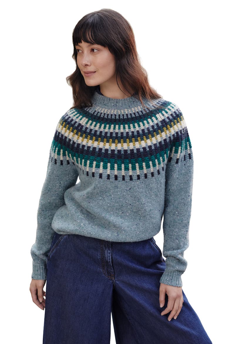 Stitch Yoke Sweater, Main, color, Skylight