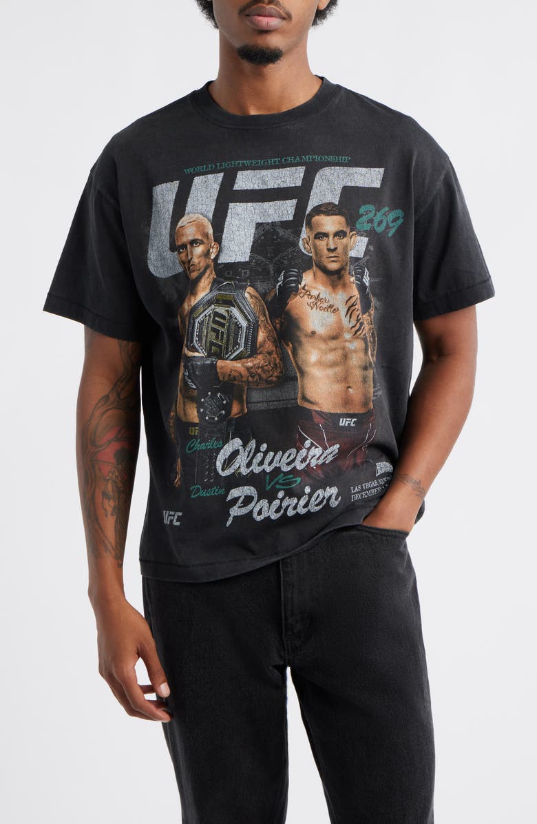 ID Supply Co UFC 269 Oliveria Vs Poirier Graphic T-Shirt, Main, color, Washed Black