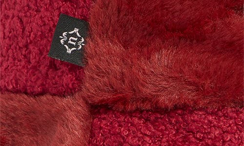 Nanette Lepore Faux Fur Mixed Media Bucket Hat In Red