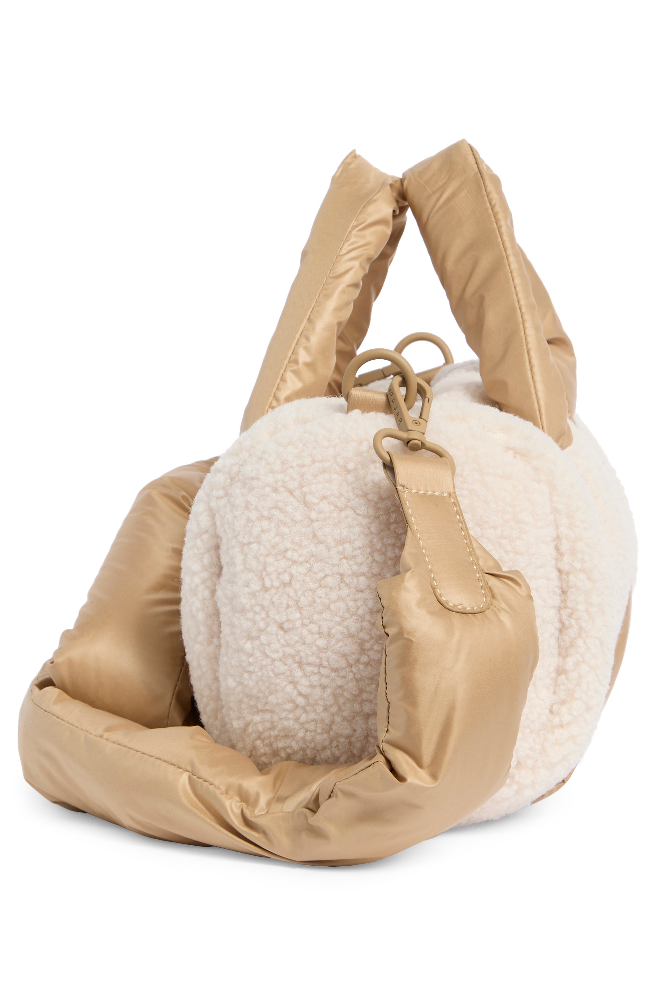 Pajar Valentina Fleece Crossbody Bag, Alternate, color, Champagne