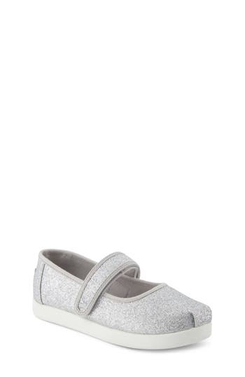 Toms Kids' Nora Mary Jane Flat In Silver