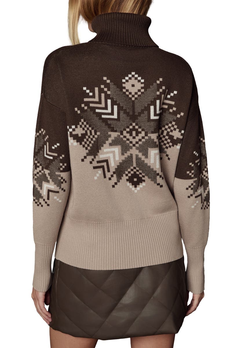 Alp N Rock Snowflake Ellis Organic Cotton Blend Turtleneck Sweater, Alternate, color, Coffee