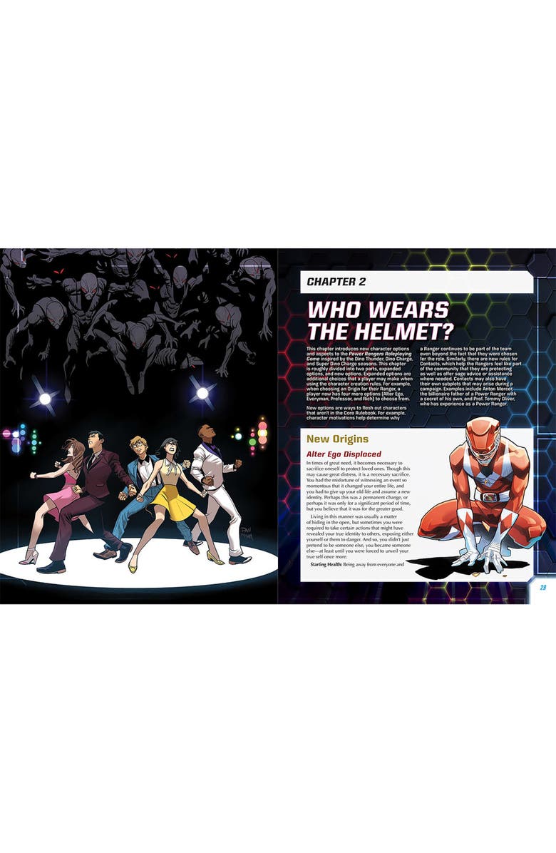 Renegade Game Studios Power Ranger Roleplaying Game Beneath The Helmet Sourcebook, Alternate, color, Multicolored