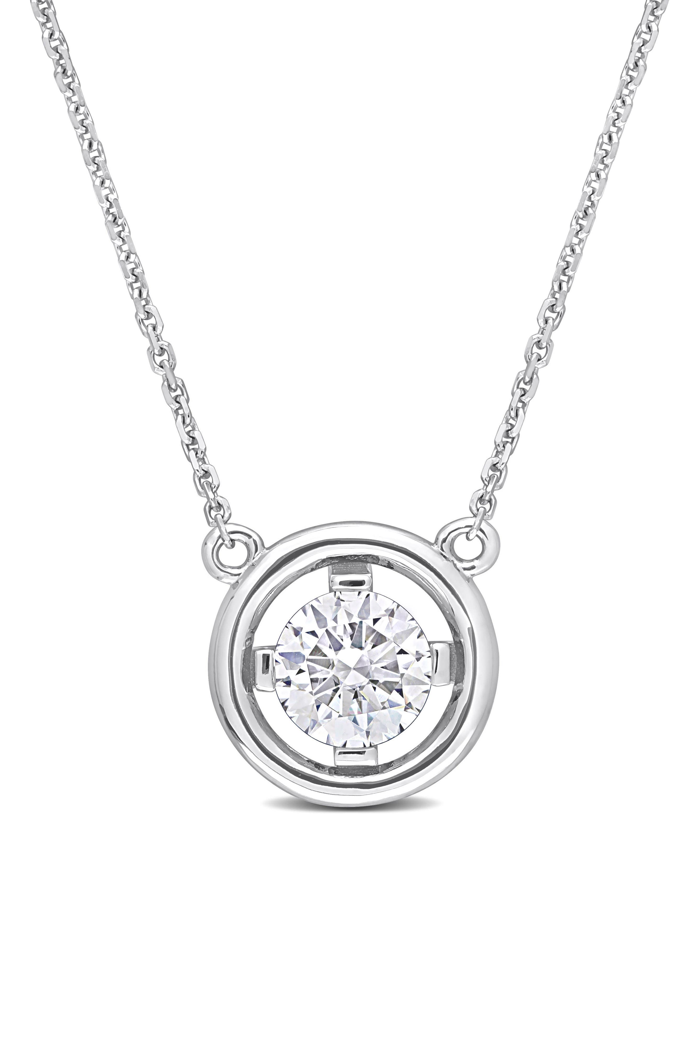 DELMAR Lab Created Moissanite Pendant Necklace