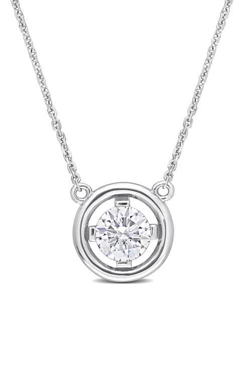 Lab Created Moissanite Pendant Necklace