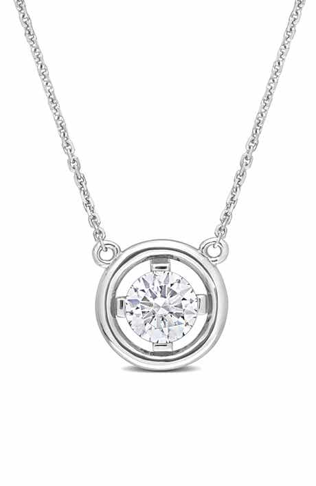 DELMAR Lab Created Moissanite Pendant Necklace