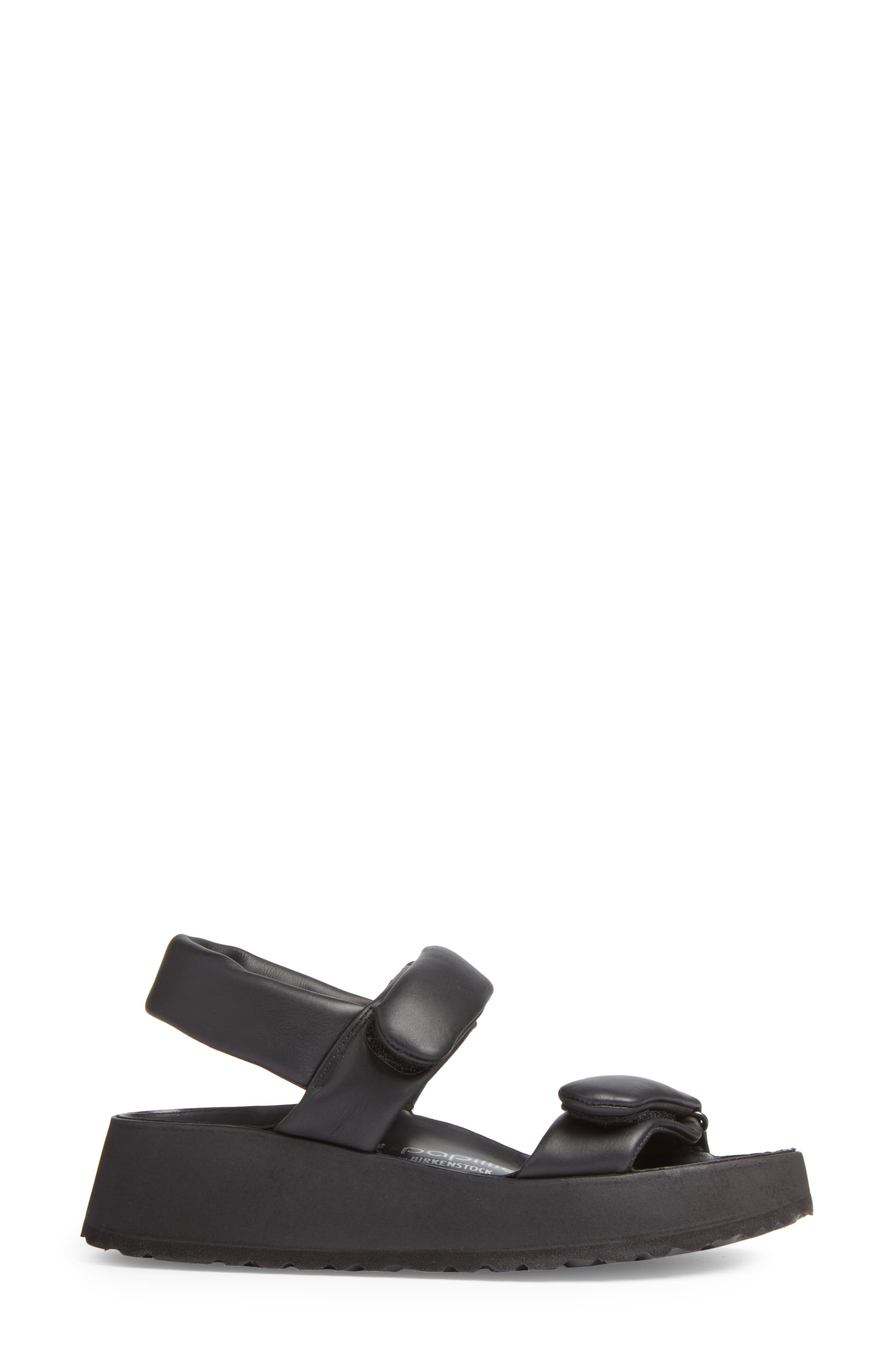 Birkenstock Papillio by Birkenstock Theda Platform Wedge Sandal, Alternate, color, Black