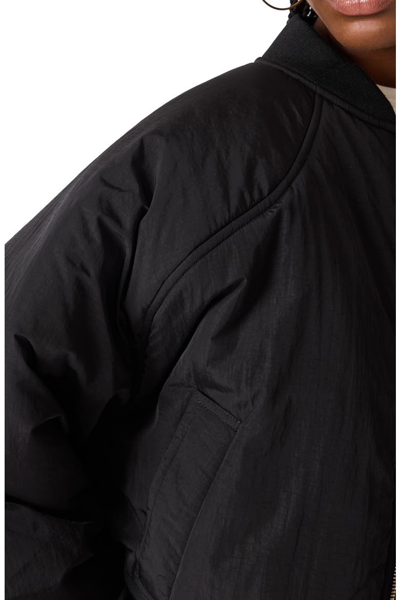 Adore Bomber Jacket, Alternate, color, BLACK