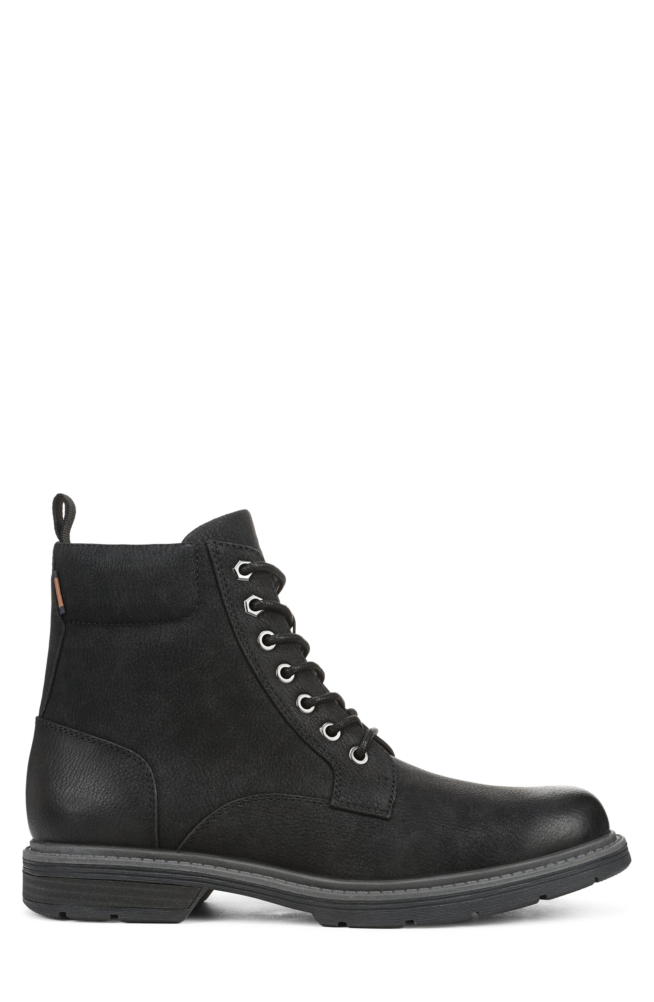 August Faux Leather Boot, Alternate, color, BLACK FAUX LEATHER
