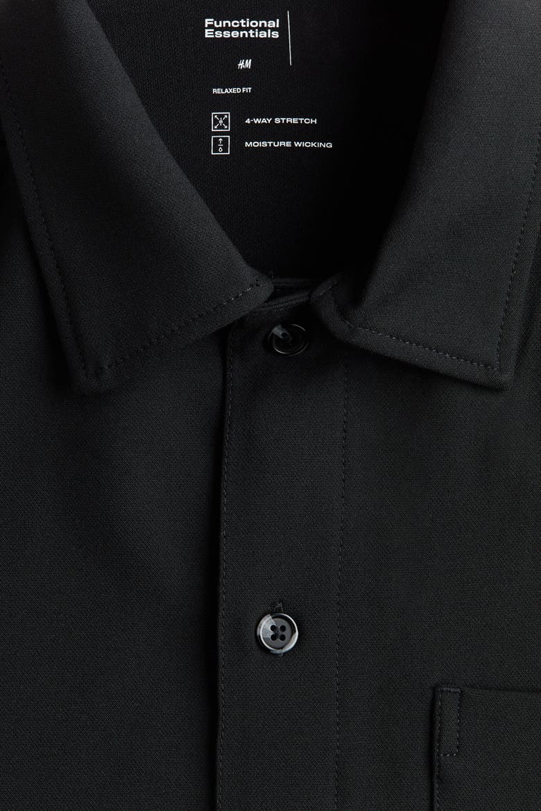 Four-Way Stretch Overshirt, Alternate, color, Black