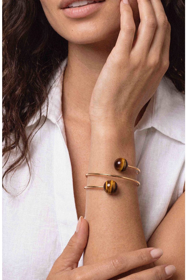 Summer Escape Tiger's Eye Cuff, Alternate, color, TIGERS EYE