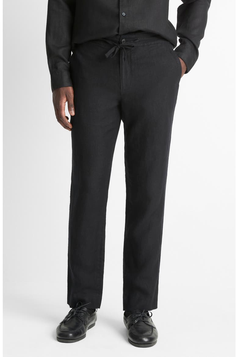 Lightweight Hemp Linen Pants, Main, color, BLACK