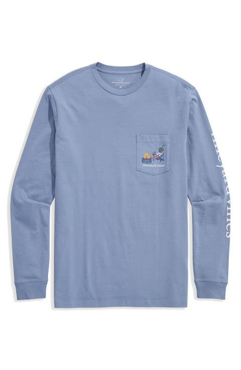 Chilly Peppers Long Sleeve Cotton Graphic Pocket T-Shirt
