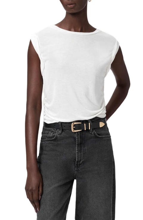 Metallic Cap Sleeve Top