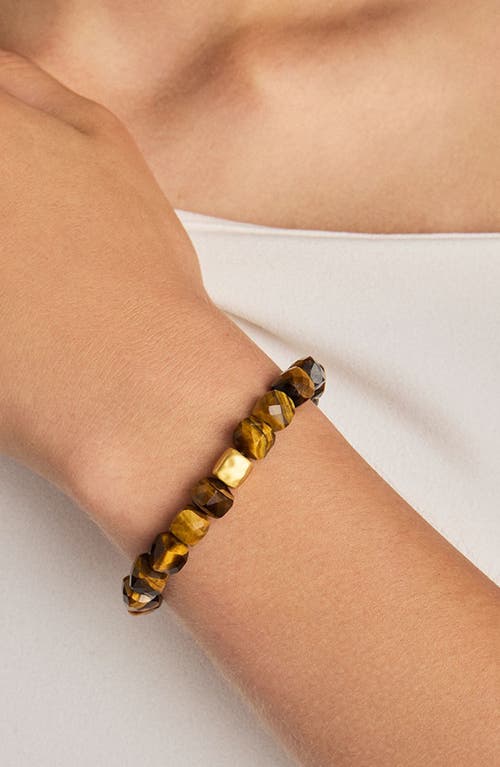 Dean Davidson Nomad Tiger's Eye Beaded Stretch Bracelet In Brown