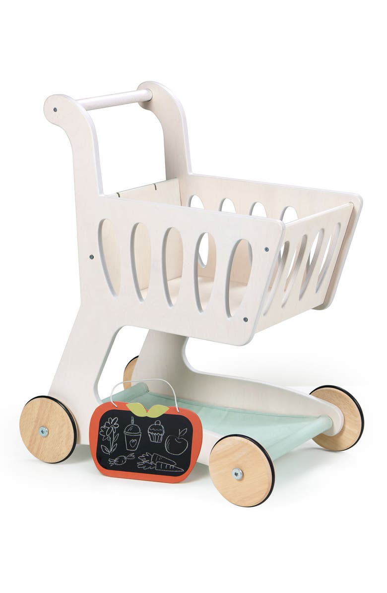 Tender Leaf Toys Wooden Play Shopping Cart, Main, color, Multi