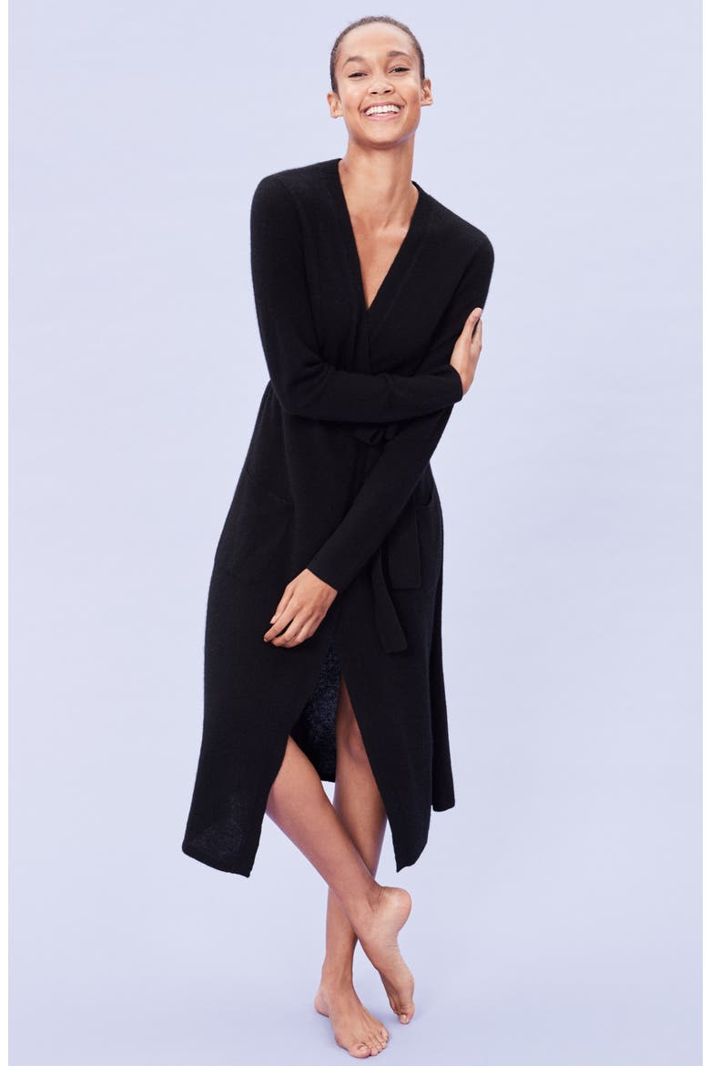 Cashmere Robe, Alternate, color, PURPLE MESA HEATHER