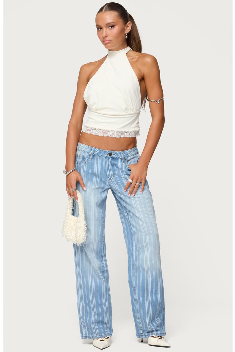 Tera Stripe Low Rise Jeans, Alternate, color, BLUE-WASHED