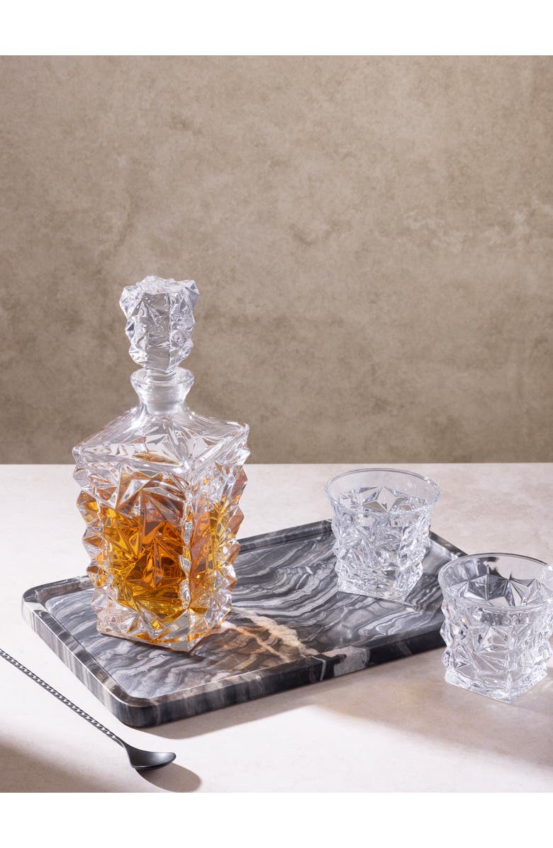 GAURI KOHLI Frontier Black Marble Tray, Alternate, color, Black