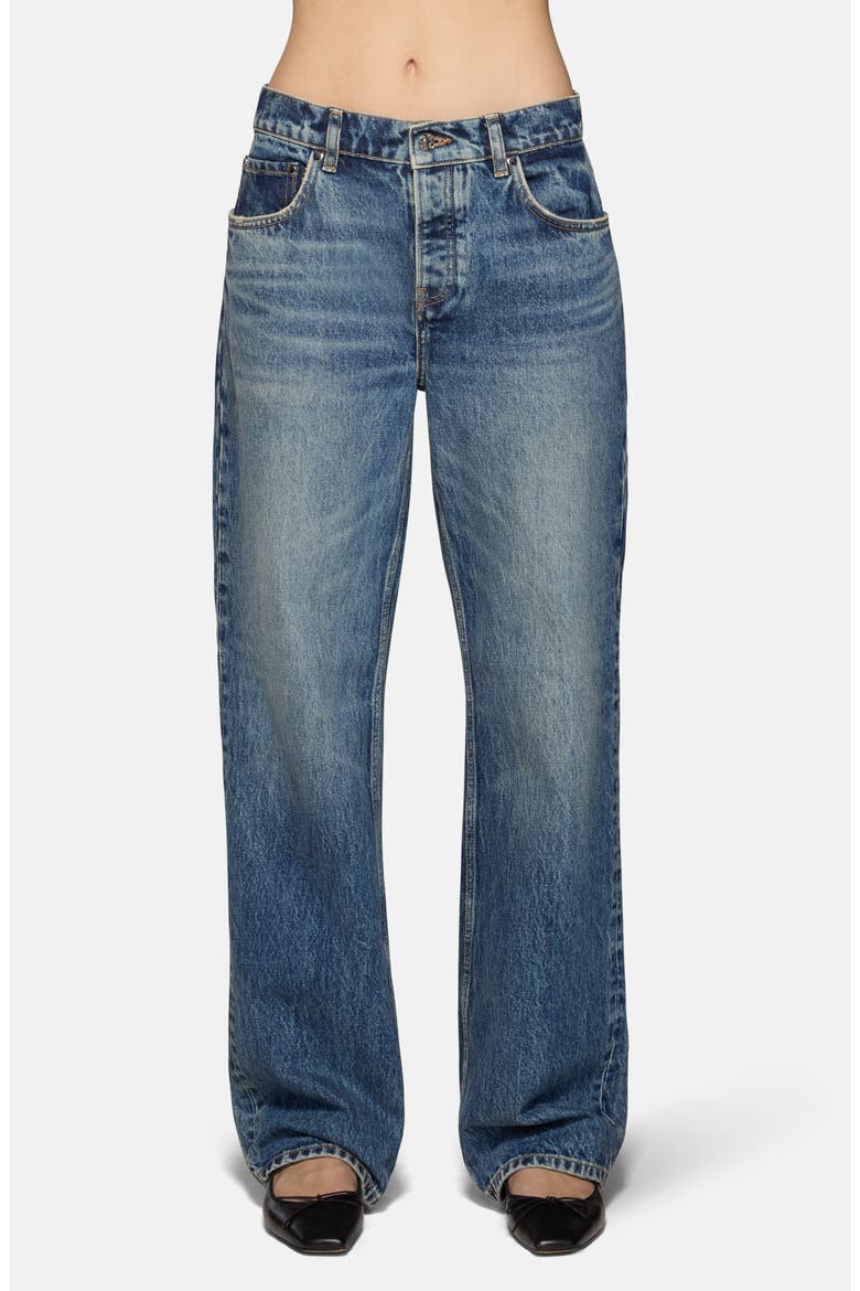 Mid Rise Baggy Wide Leg Jeans, Main, color, MARINER