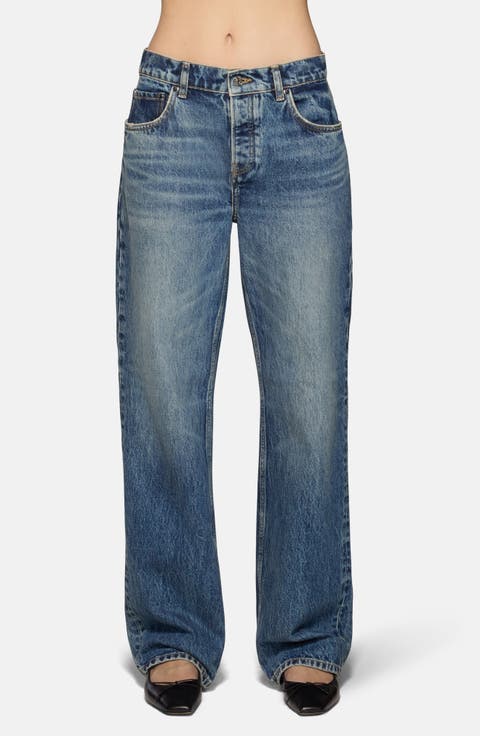 Mid Rise Baggy Wide Leg Jeans
