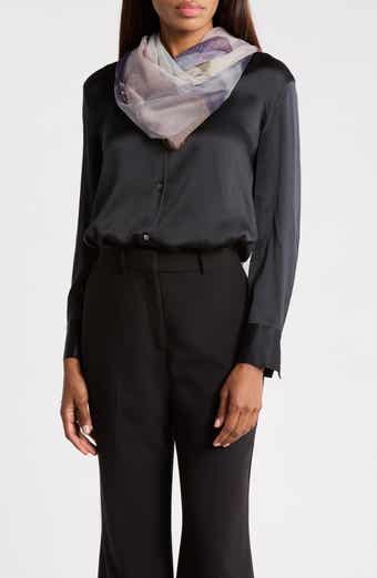 Ombre Floral Square Scarf