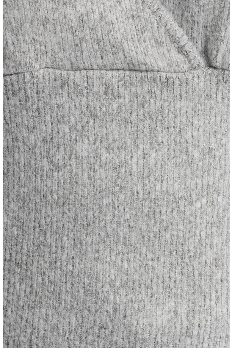 Empire Tie Back Rib Top, Alternate, color, HEATHER GRAY