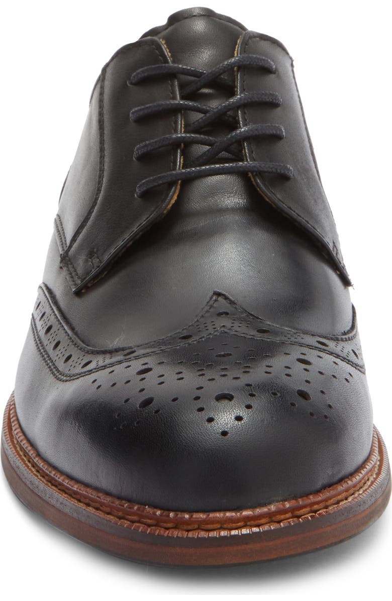 Steve Madden Eferm Wingtip Derby, Alternate, color, Black Leather