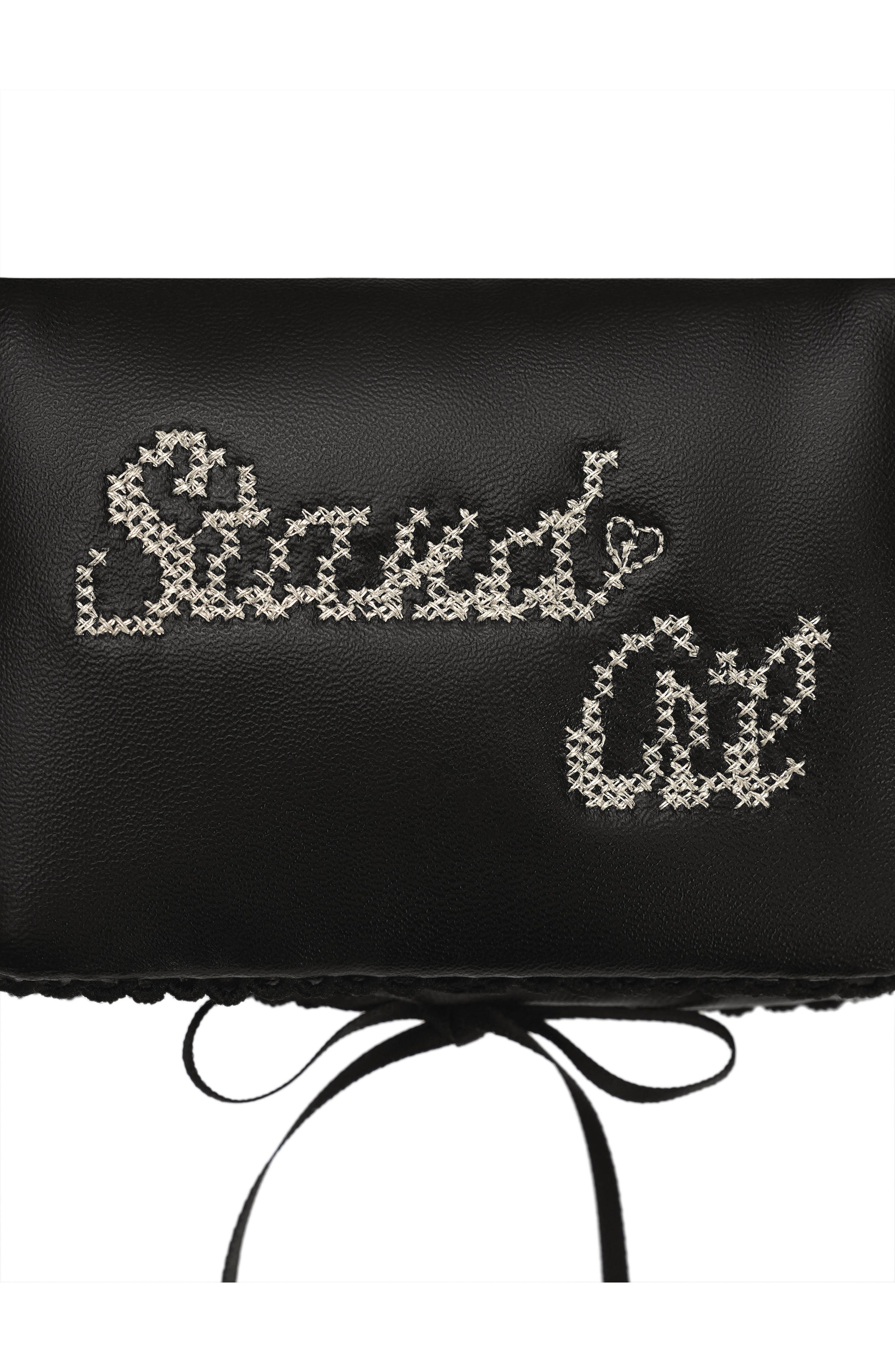 Stand Oil Embroidered Logo Wallet, Alternate, color, Black