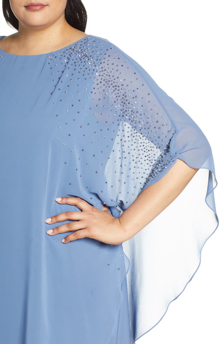 Xscape Evenings Xscape Beaded Chiffon Overlay Dress, Alternate, color, 