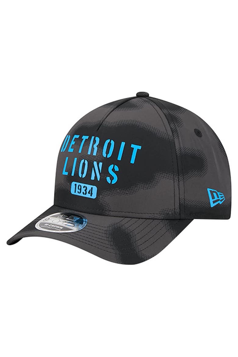 Men's New Era Gray Detroit Lions Halftone Camo 9FORTY Hat, Main, color, Gray