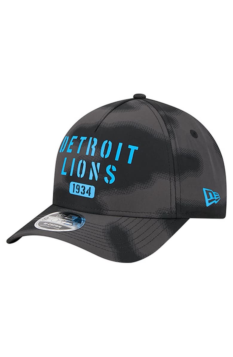 New Era Men's New Era Gray Detroit Lions Halftone Camo 9FORTY Hat, Main, color, Gray