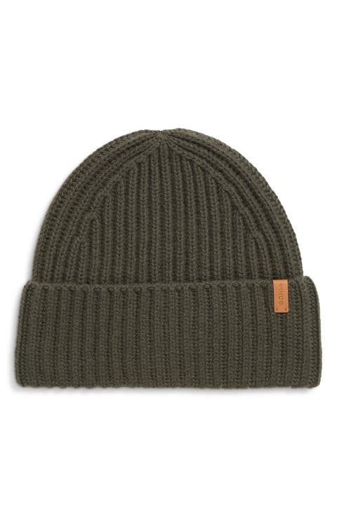 Boiled Cashmere Chunky Rib Beanie